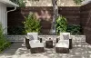 Palm Springs Brown 5 Piece Outdoor Arm Chair Set