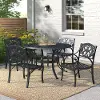 Sanibel 48 Black 5 Piece Outdoor Dining Set