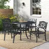 Sanibel 48 Black 5 Piece Outdoor Dining Set