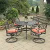 Sanibel 48 Bronze 5 Piece Outdoor Dining Set with Swivel Chairs