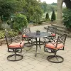 Sanibel 42 Bronze 5 Piece Outdoor Dining Set with Swivel Chairs