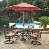 Sanibel 42 Black 6 Piece Outdoor Dining Set