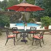 Sanibel 42 Black 6 Piece Outdoor Dining Set