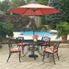 Sanibel 48 Black 6 Piece Outdoor Dining Set
