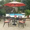 Sanibel 48 Black 6 Piece Outdoor Dining Set