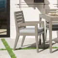 5675-81 Sustain Brown Outdoor Dining Armchair set of Two