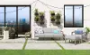 5675-30109020 Sustain Brown 3 Piece Outdoor Conversation Set with Sofa