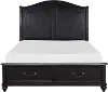 Herman Charcoal Brown King Storage Bed