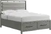 Chelsea Gray Queen Storage Bed