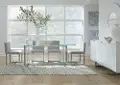 Eliza Glass and Metal 5 Piece Dining Set