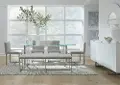 Eliza Glass and Metal 6 Piece Dining Set