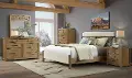 Bozeman Off-White and Brown 4 Piece King Bedroom Set