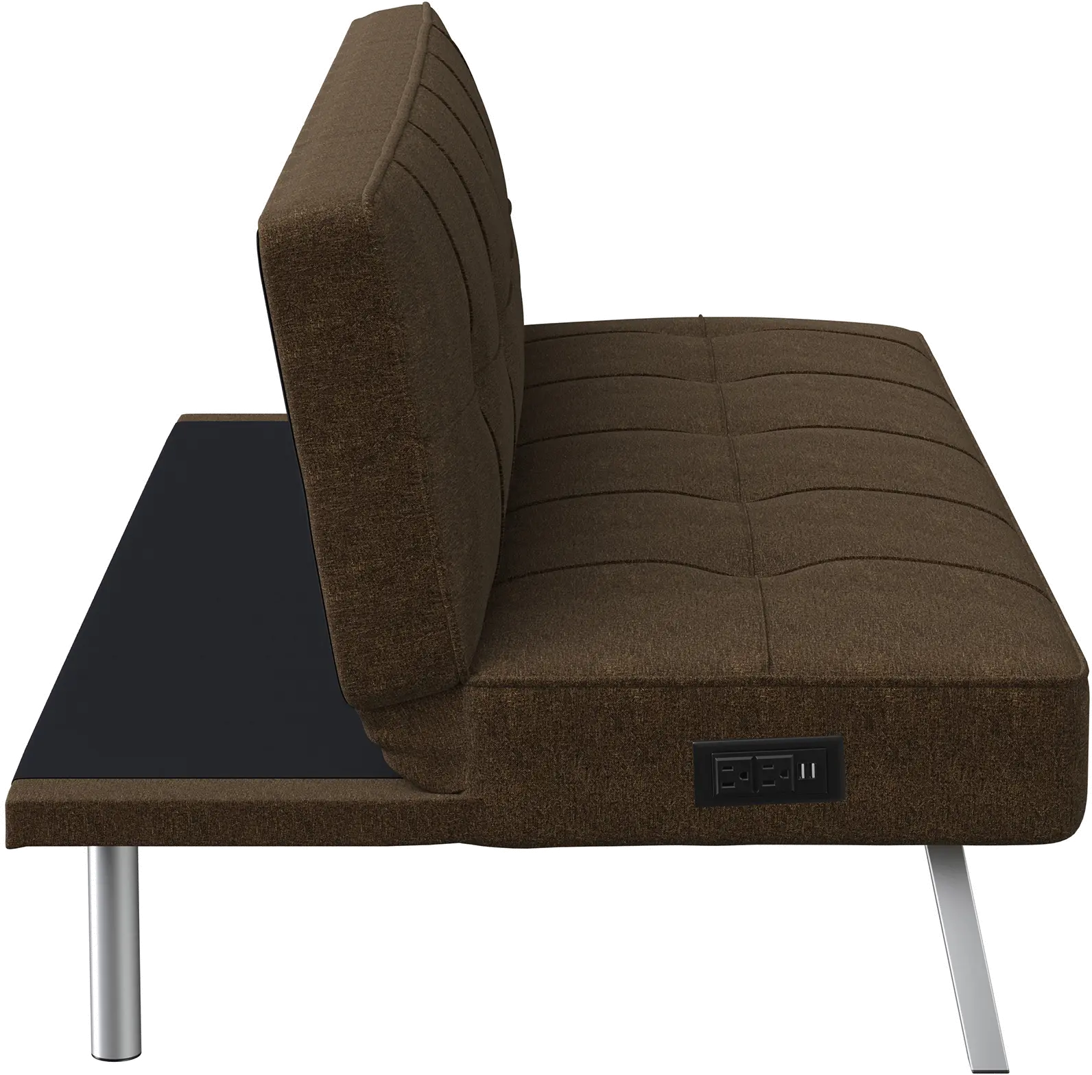 Serta Coraline Brown Convertible Sofa with Power Station-6
