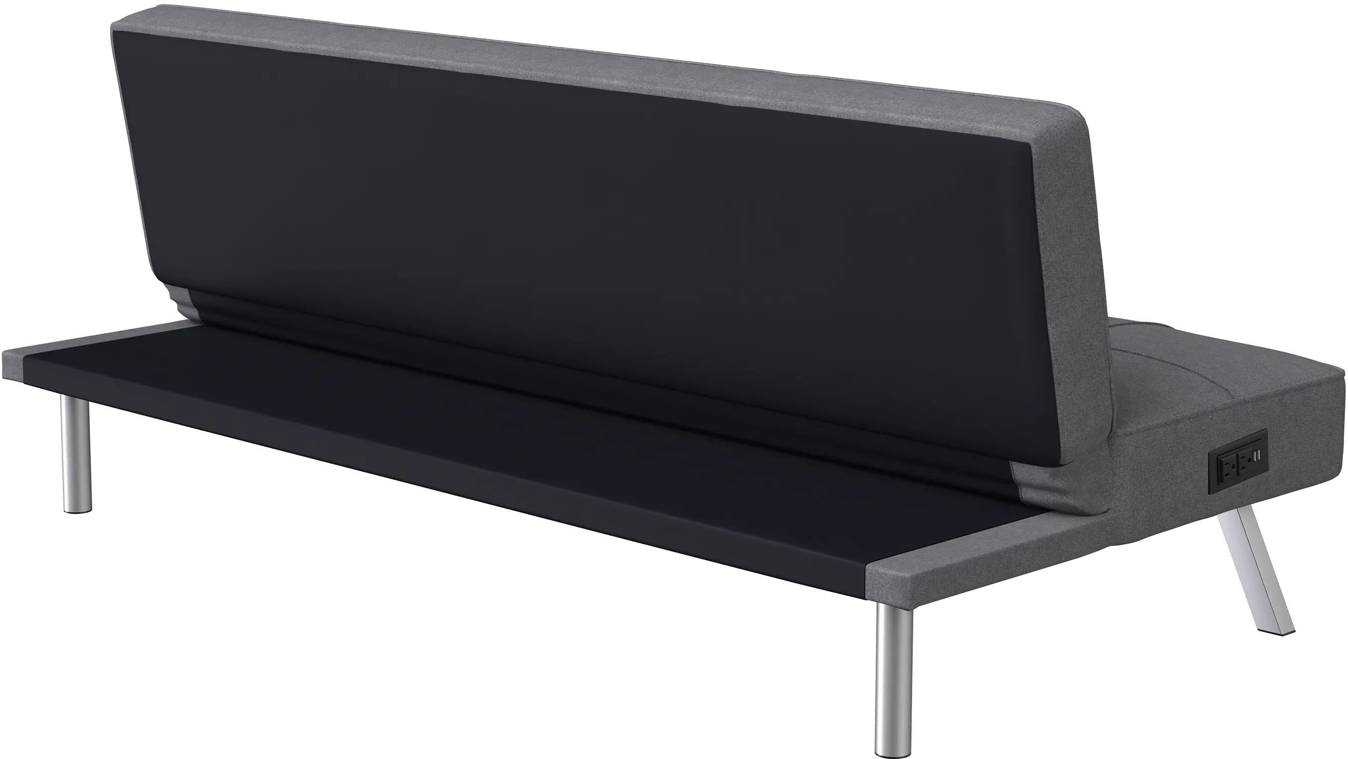 Serta Coraline Charcoal Convertible Sofa with Power Station-6