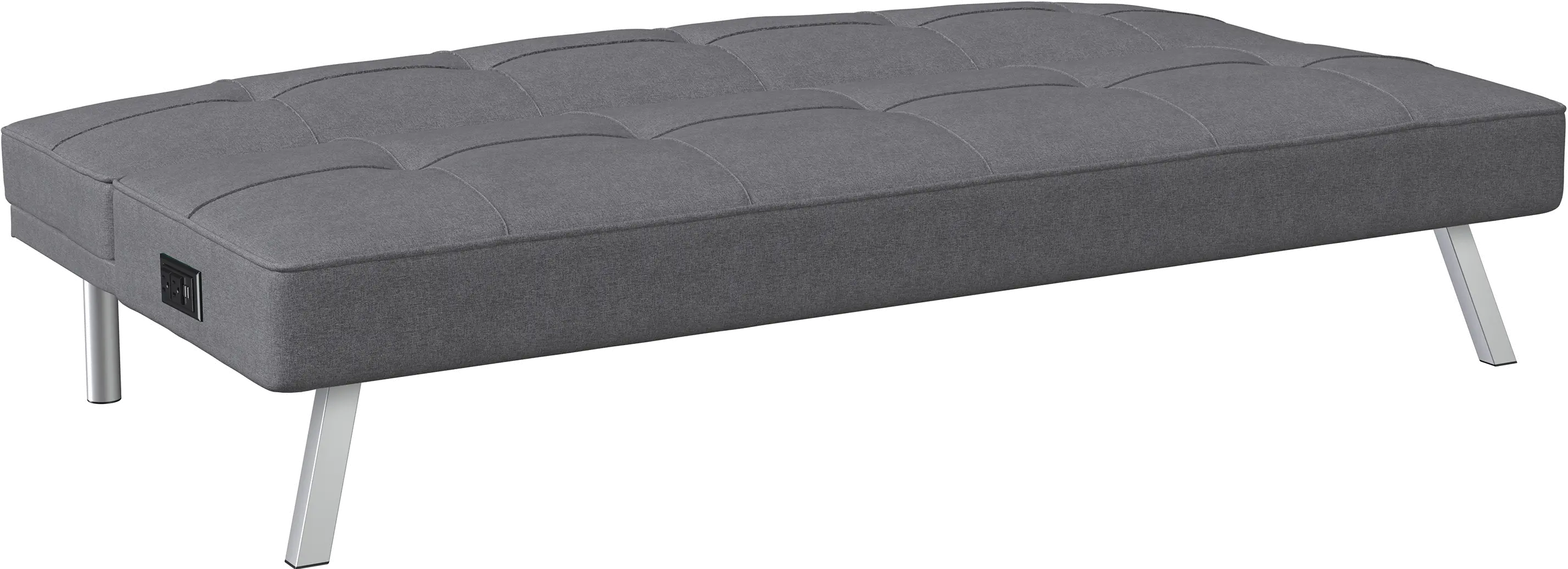 Serta Coraline Charcoal Convertible Sofa with Power Station-9