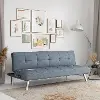 Serta Coraline Light Gray Convertible Sofa with Power Station