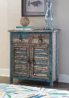 Calypso Rustic Blue 2 Drawers 2-Door Console