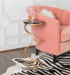 Gigi Spiral Black and Gold Granite Drink Table