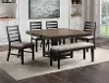 Harington Black 6 Piece Dining Room Set