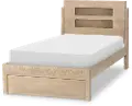 District Weathered Oak Twin Bed with Lights
