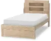 District Weathered Oak Twin Size Bed with Lights