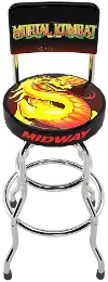MKB-S-20960 Arcade1Up Mortal Kombat Midway High-Back Pub Stool