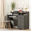 12108 Versa Gray Computer Desk and Hutch - South Shore