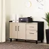 13326 Kozack Natural and Black Credenza - South Shore