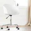 100407 Flam White Swivel Office Chair