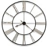 Postema 49 Inch Iron Black and Gold Wall Clock