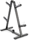 Impex Black A-frame Olympic Weight and Bar Organizer