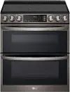 LTEL7337D LG 7.3 cu ft Double Oven Electric Range - Black Stainless Steel