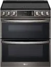 LTEL7337D LG Slide-In Double Oven Range - Black Stainless Steel
