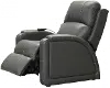 7647957-7/1273/58-3073/58 LAY FLT PRECLNR GUNMETAL Reliever Gunmetal Power Lay-Flat Recliner with Massage and Heat