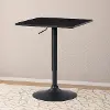 CorLiving Square Adjustable Pedestal Dining Table
