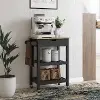Sage Black Open Storage Wood Kitchen Cart