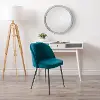 Ayla Teal Velvet Upholstered Side Chair