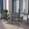 Everett Gray Mesh 4 pc Conversation Set