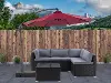 CorLiving 9.5 Ft Cantilever Patio Umbrella in Wine Red