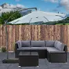 9.5 ft Cantilever Patio Umbrella in Light Blue