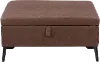 Linden Brown Square Storage Ottoman
