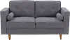 CorLiving Mulberry Fabric Upholstered Modern Loveseat, Grey