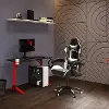 CorLiving Ravagers Gaming Chair in Black and White