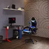 CorLiving Ravagers Gaming Chair in Black and Blue