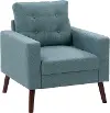 CorLiving Elwood Tufted Accent Chair in Light Green