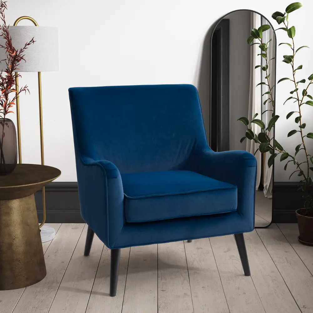 Elwood Blue Modern Accent Chair-1
