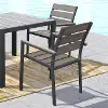 Gallant Sun Bleached Black Outdoor Dining Chairs, Set of 2