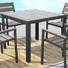 Gallant Sun Bleached Black Square Patio Table