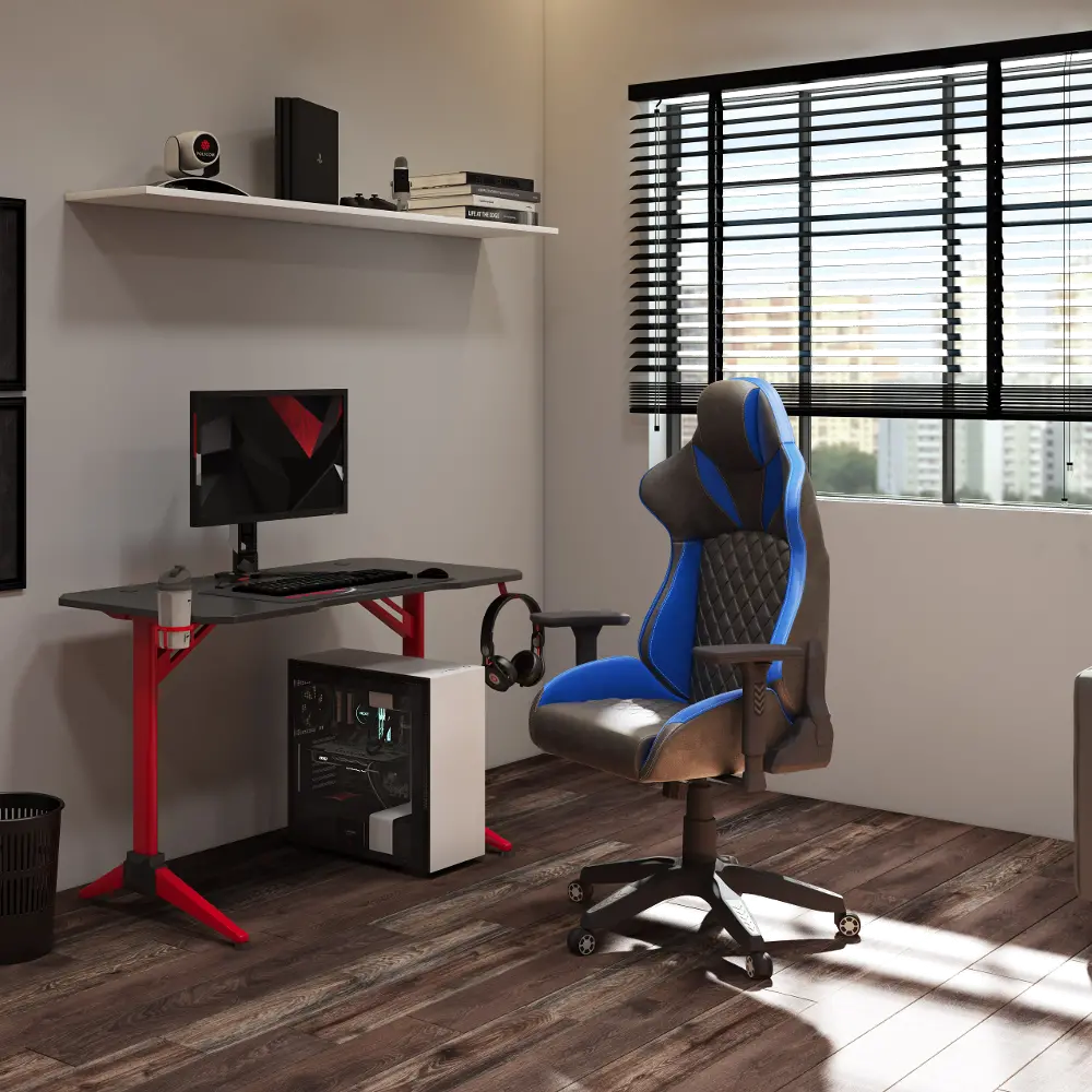 Nightshade Black and Blue Gaming Chair-1