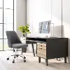 Marlowe Dark Gray Upholstered Armless Office Chair